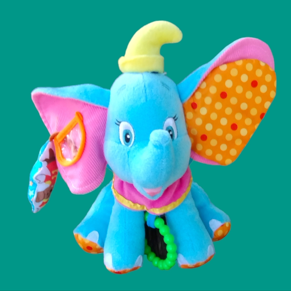 Disney Baby Activity Dumbo Developmental 9" Plush Soft Toy Stuffed Animal